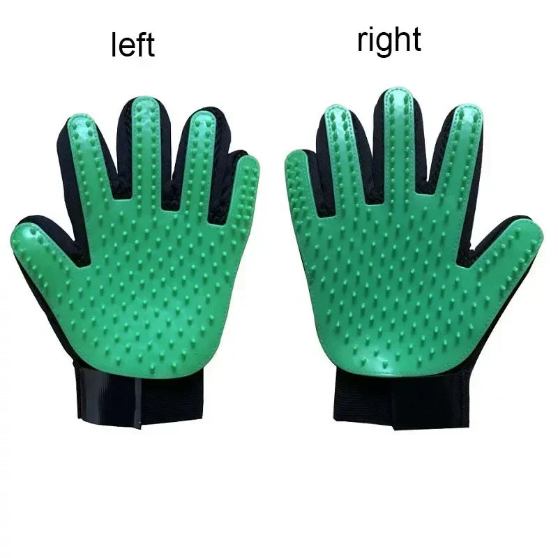Rubber Dog Grooming Hair Gloves
