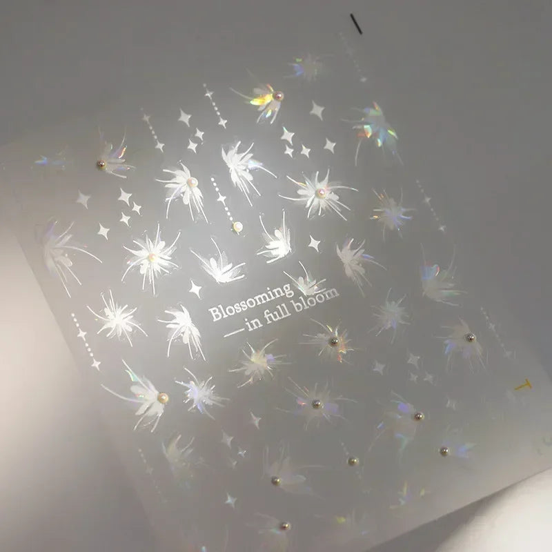 5D Spider Web Nail Sticker