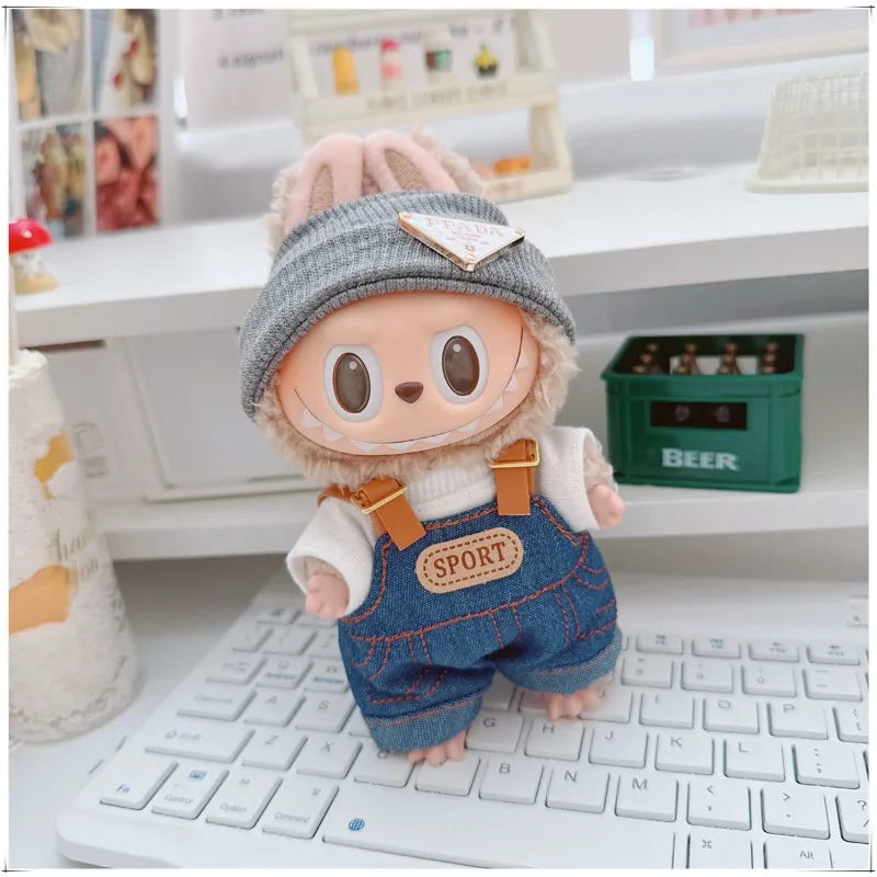 Labubu Denim Hoodie Outfit Set