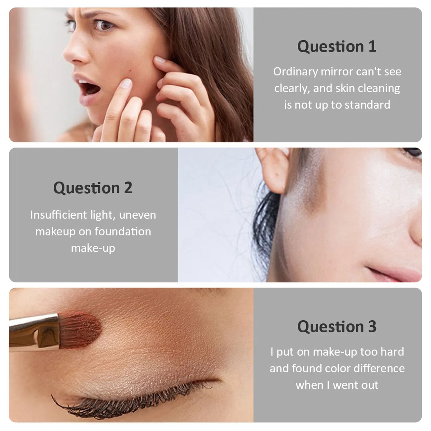 Dimmable LED Lighted Makeup Mirror