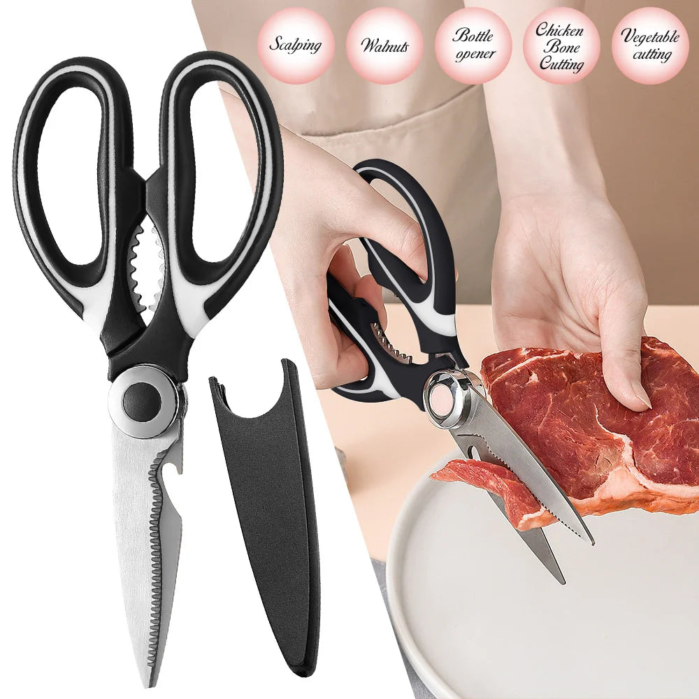 Multifunctional Kitchen Stainless Steel Scissors