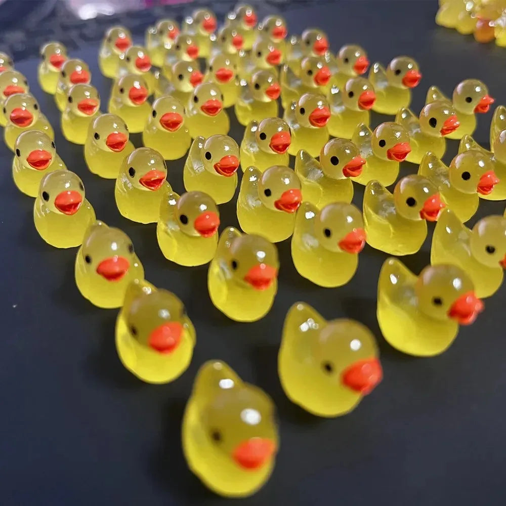 Glowing Mini Resin Duck Set