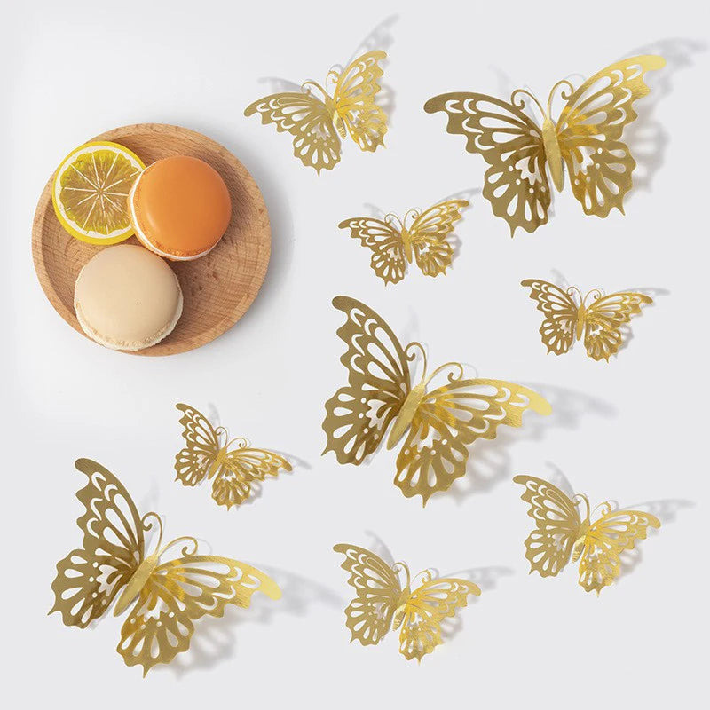 Gold 3D Butterfly Wall Decor