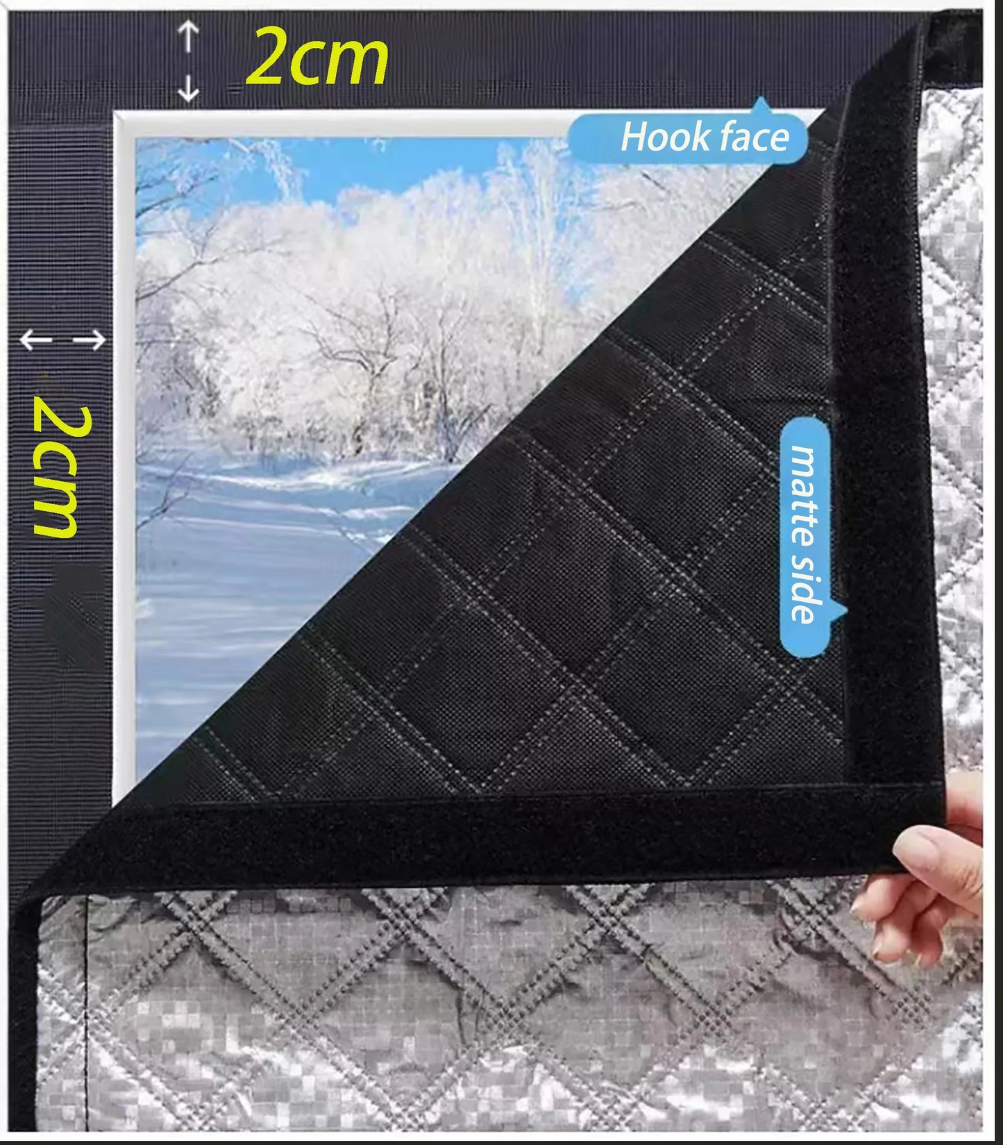 Zipper, warm winter curtains, heat-insulating and windproof sealed windows, sound insulation, light shielding, screen windows