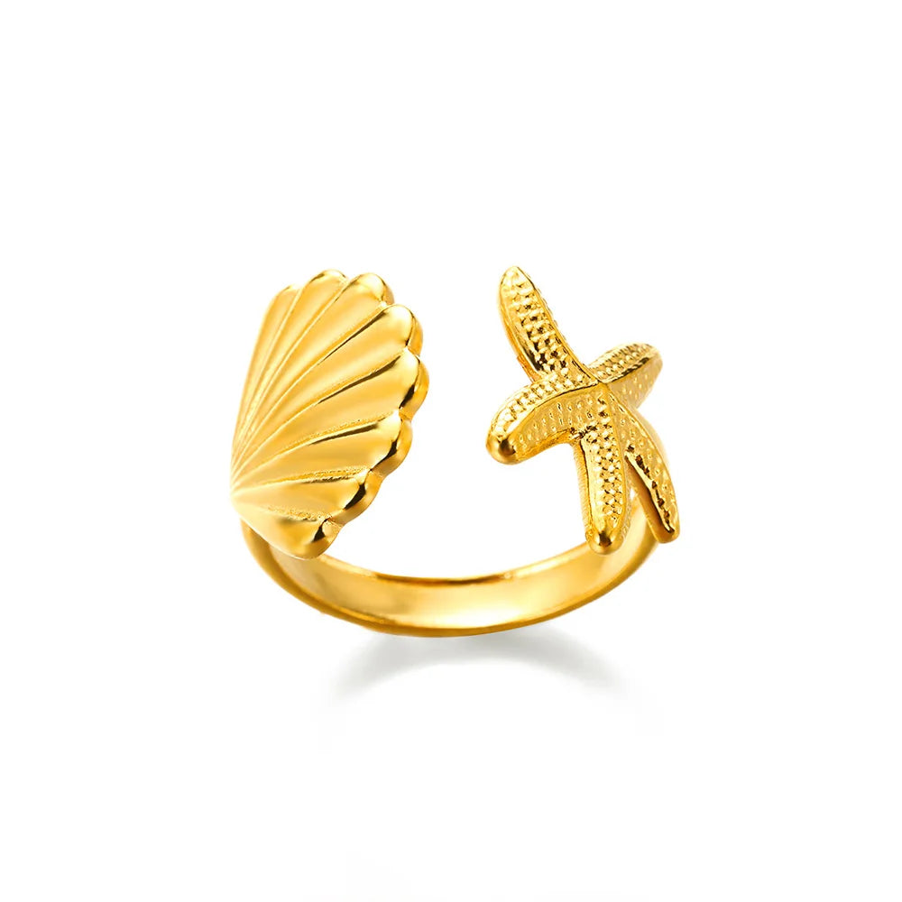 HPTOTMG 316L Gold Stainless Ring