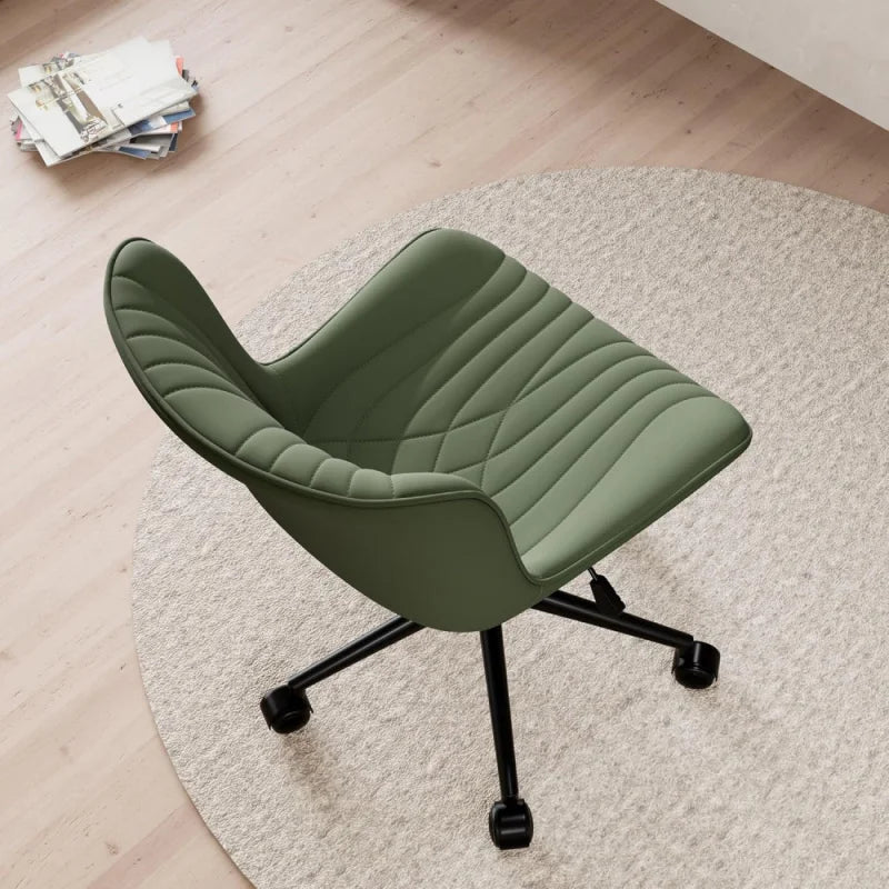 Modern Armless PU Office Chair