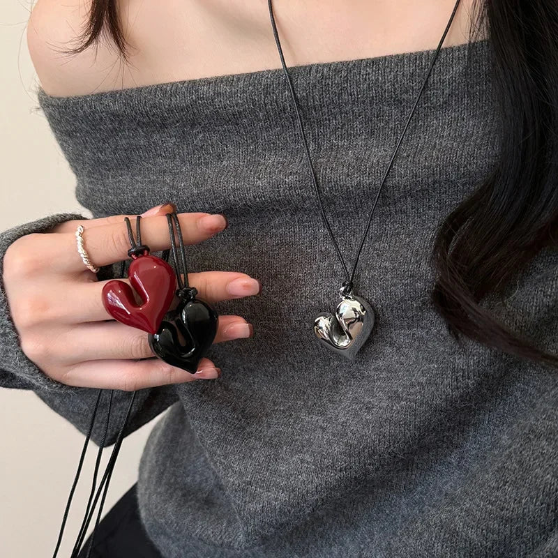 Red Heart Pendant Necklace
