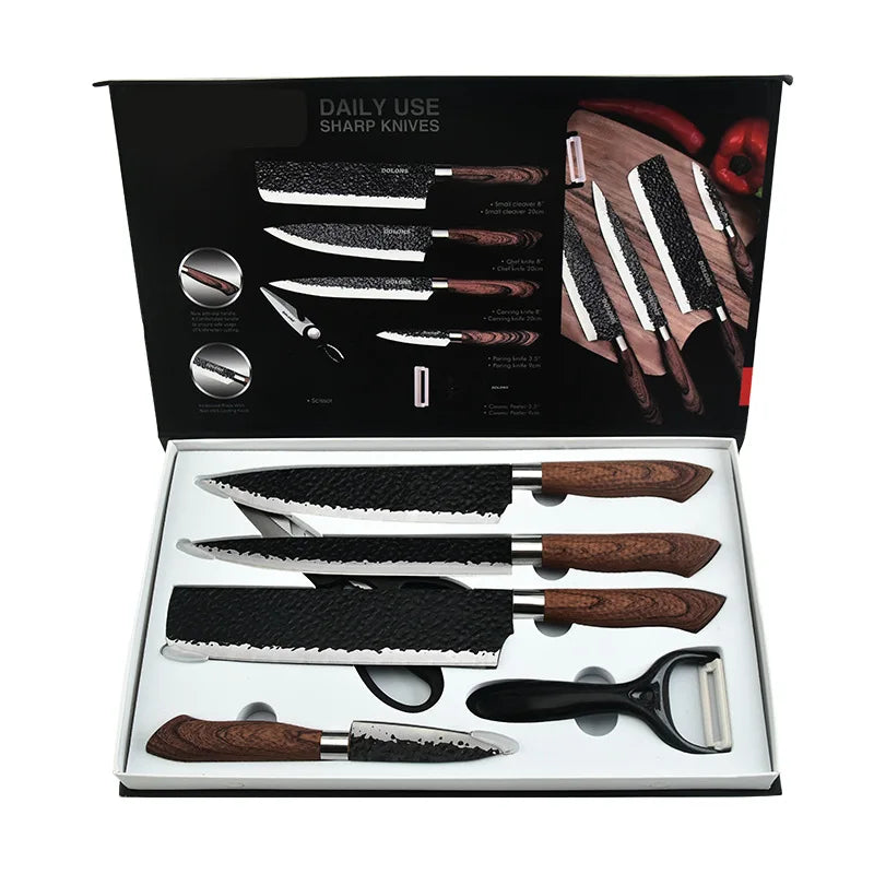 6-Piece Stainless Kitchen Knife Set