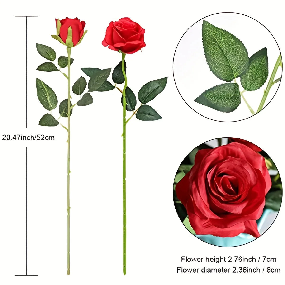 Realistic Artificial Rose Bouquet