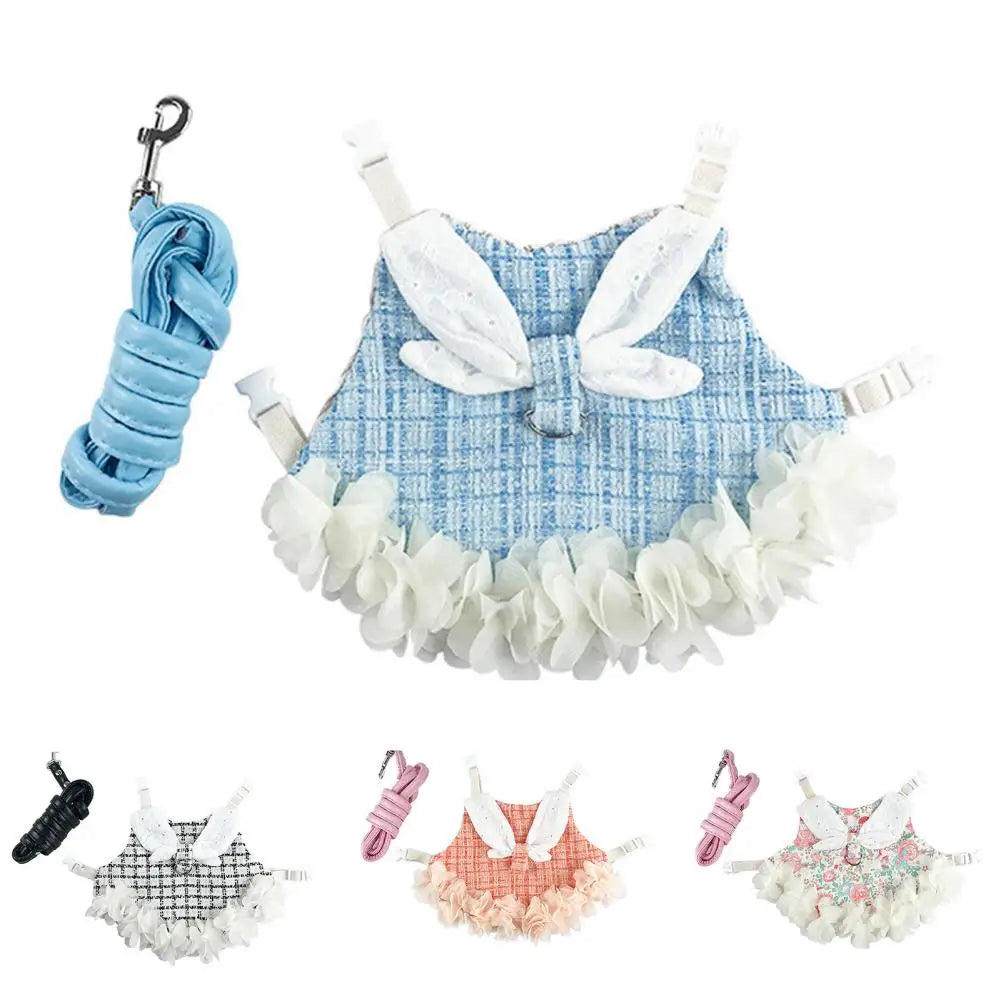 Cotton Rabbit Dress Leash Set