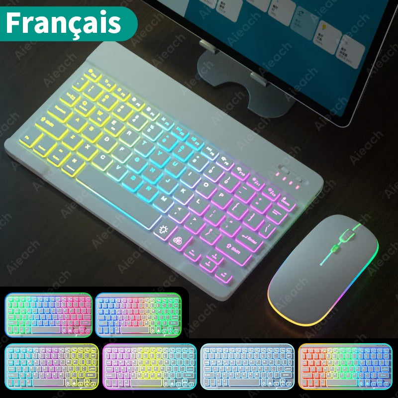 AIEACH Bluetooth Rainbow Backlit Keyboard