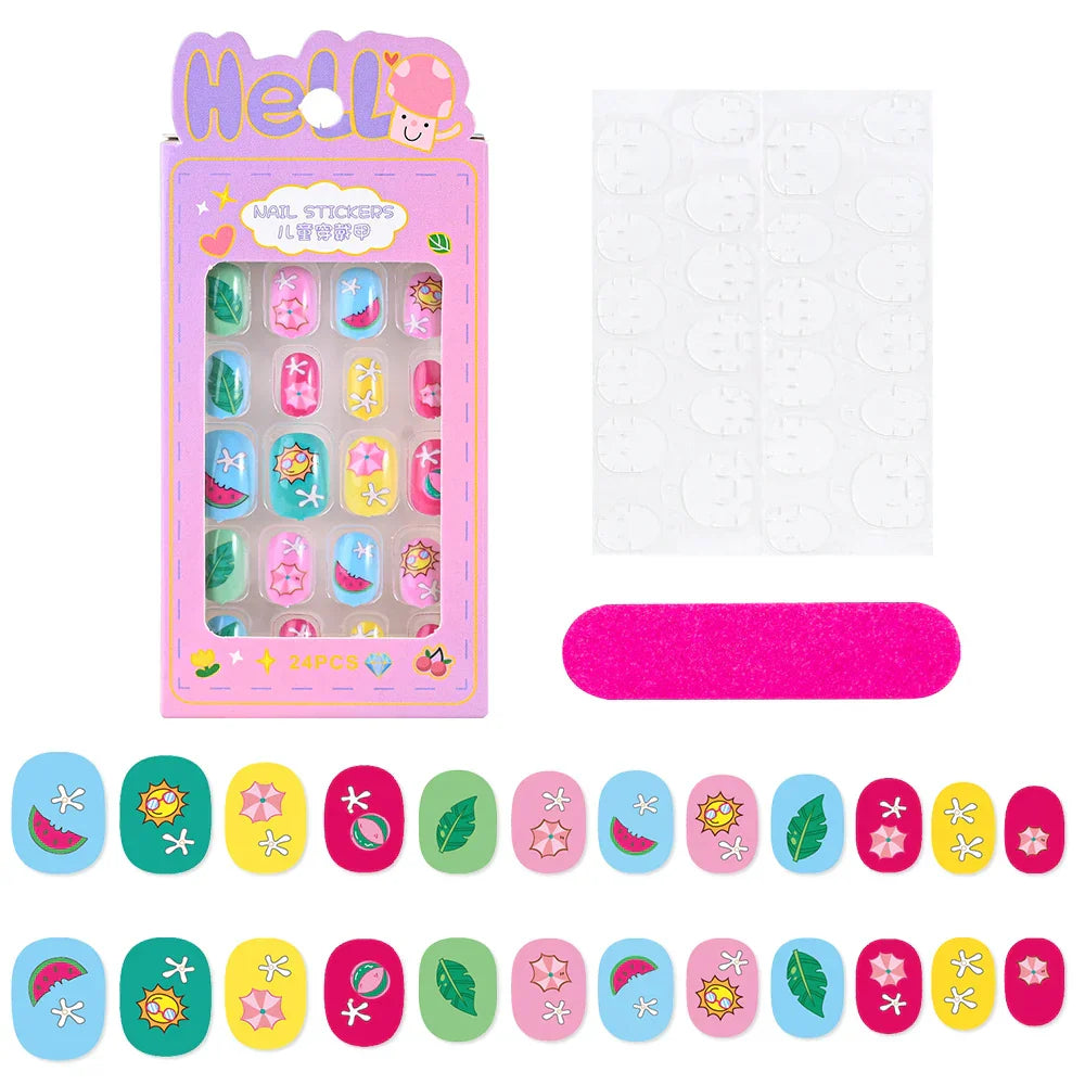 24Pcs Cute Bow Press-On Nails