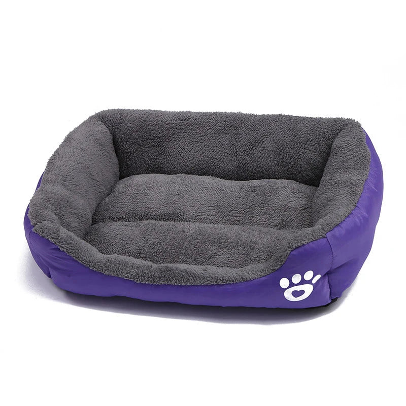 Large Square Plush Dog Bed
