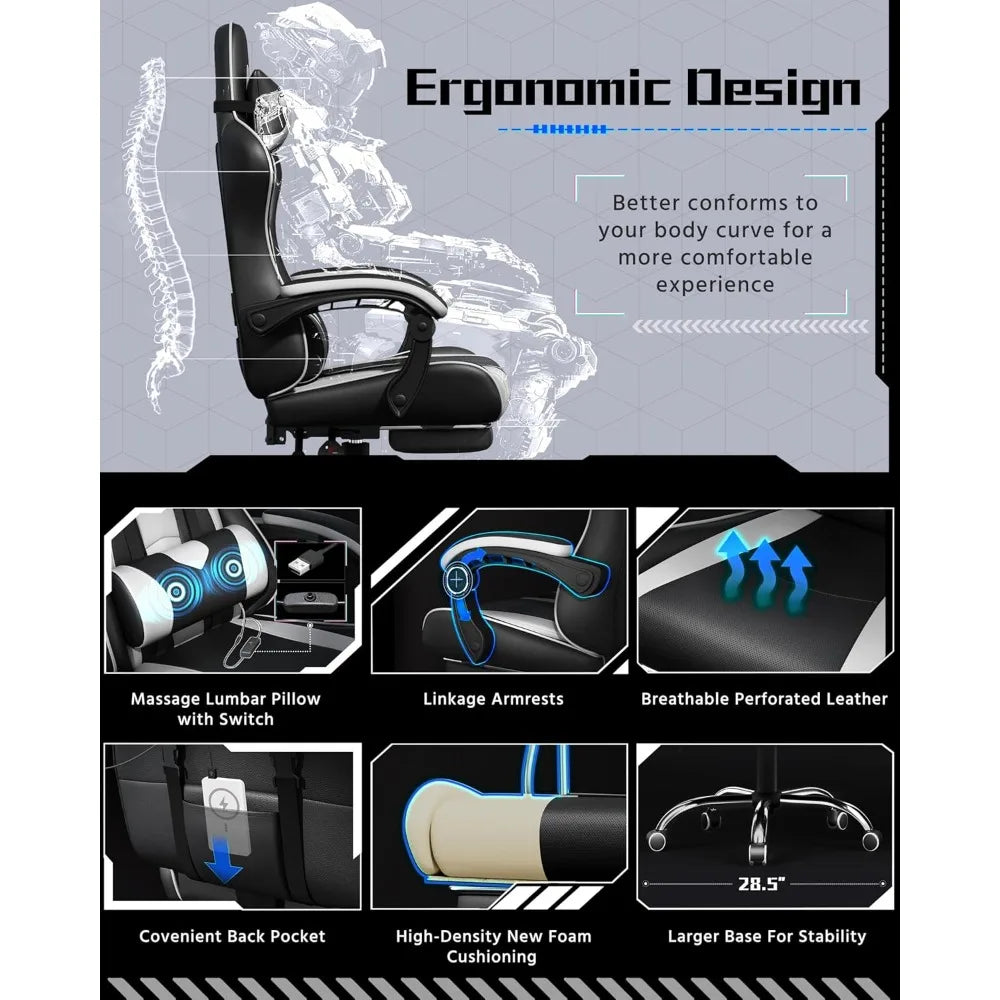 Ergonomic Massage Gaming Chair