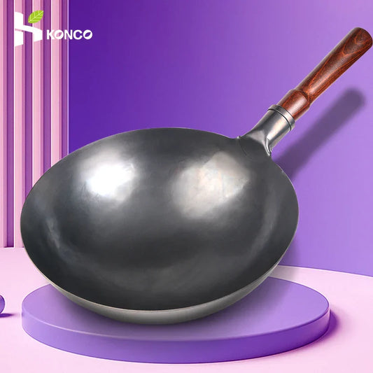 Non-Coated Iron Wok Pan