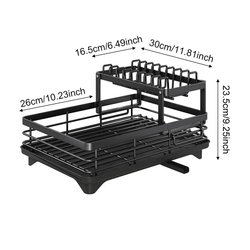 Large Black Dish Drying Rack