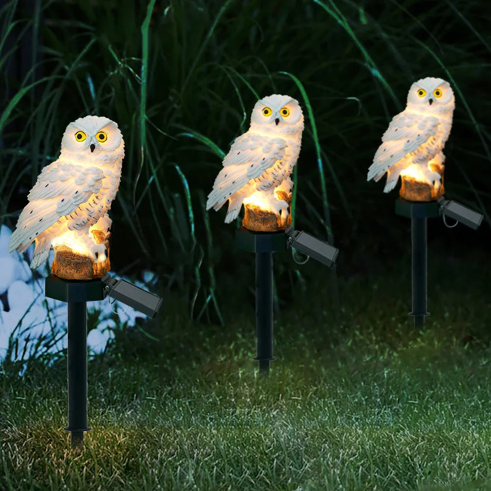 Solar Owl Garden Light Lamp