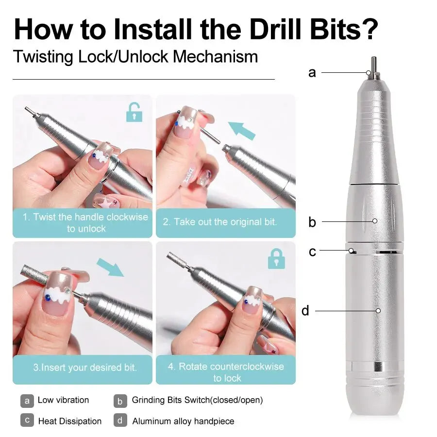 Portable Electric Nail Drill Machine