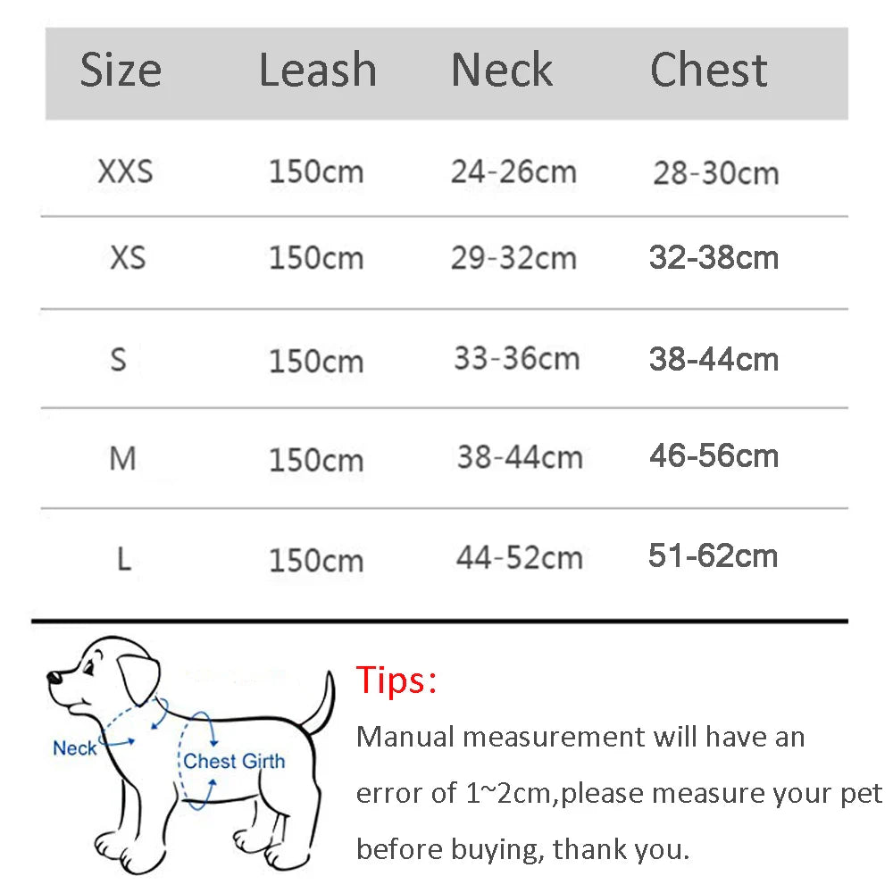 CDDMPET Adjustable Dog Harness Leash Set
