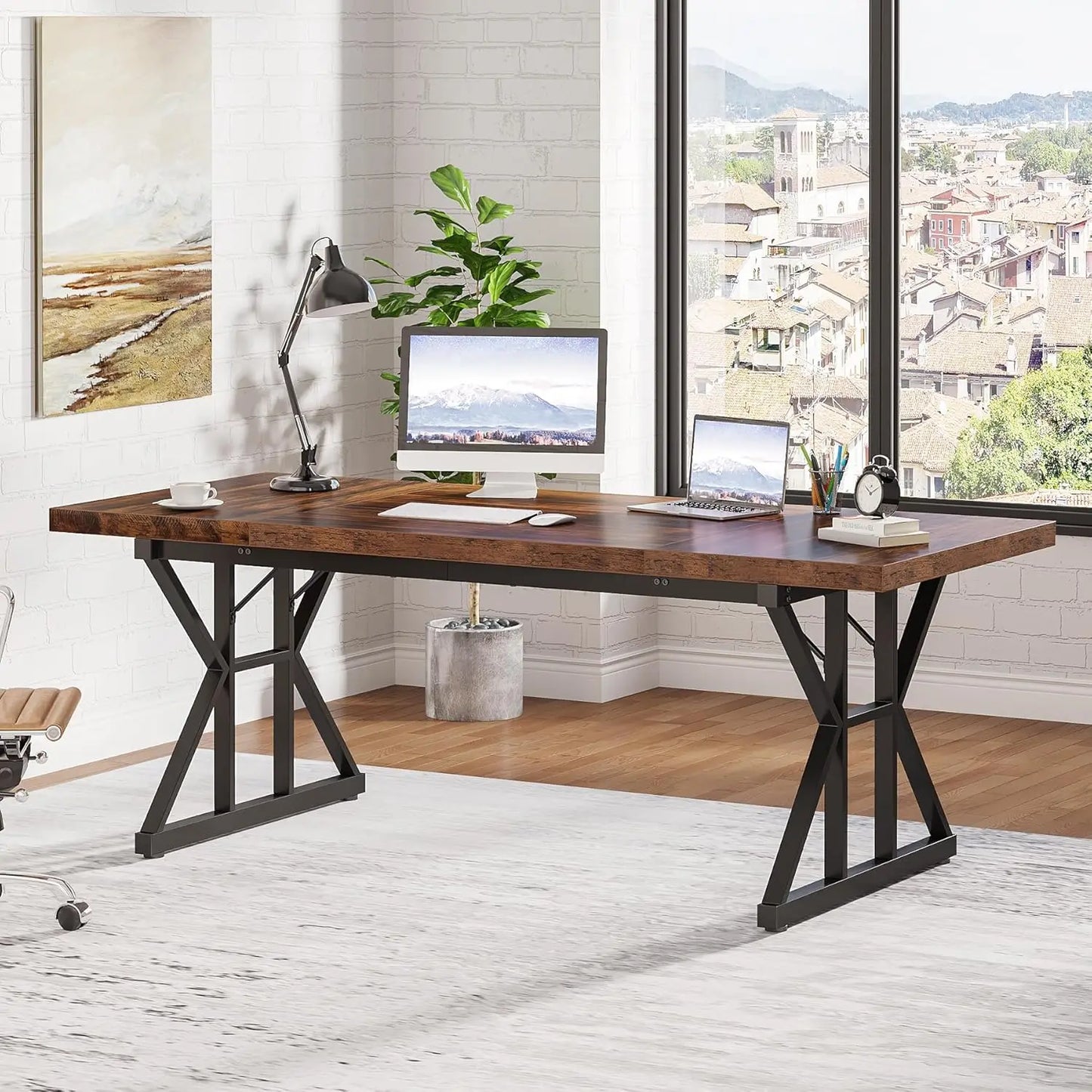 70.8-Inch Modern Executive Desk