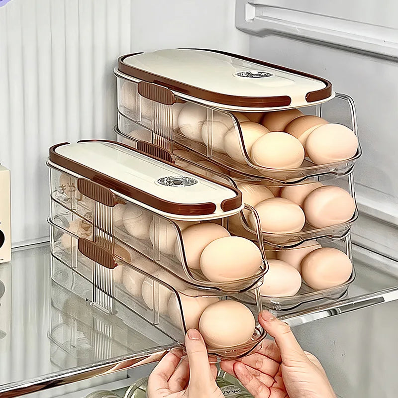Multi-Layer Rolling Egg Storage