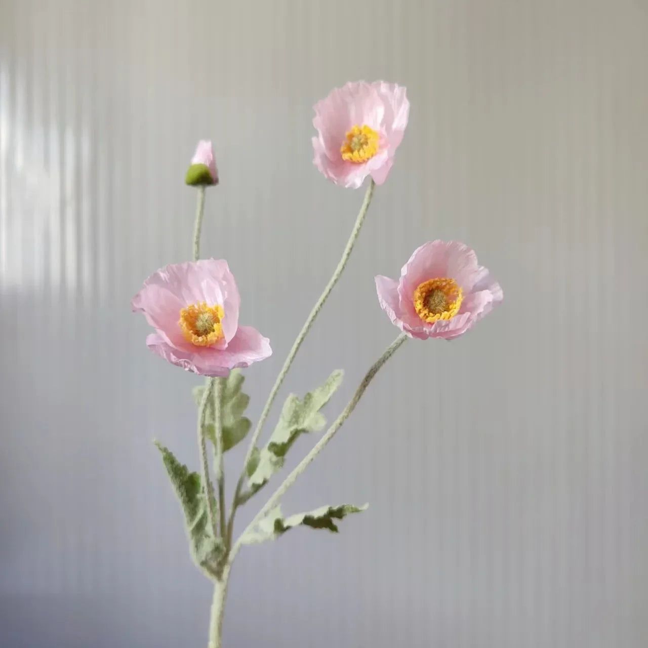 Silk Poppy Flower Stem