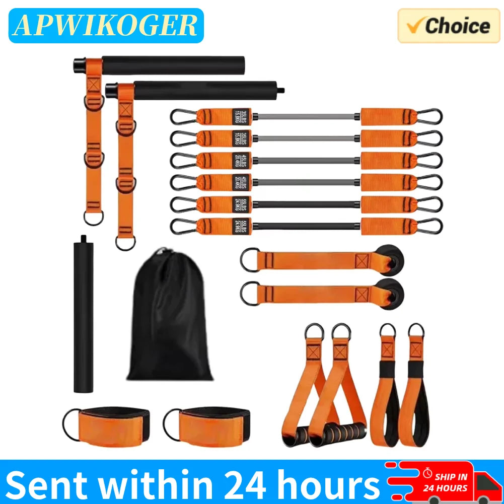 APWIKOGER Portable Pilates Bar Kit Bands