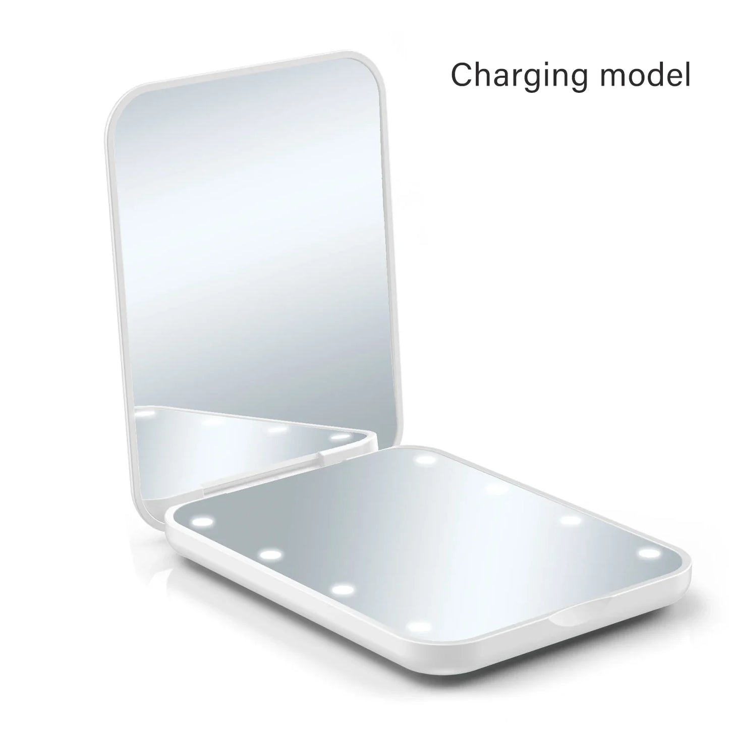 Compact Folding LED Makeup Mirror