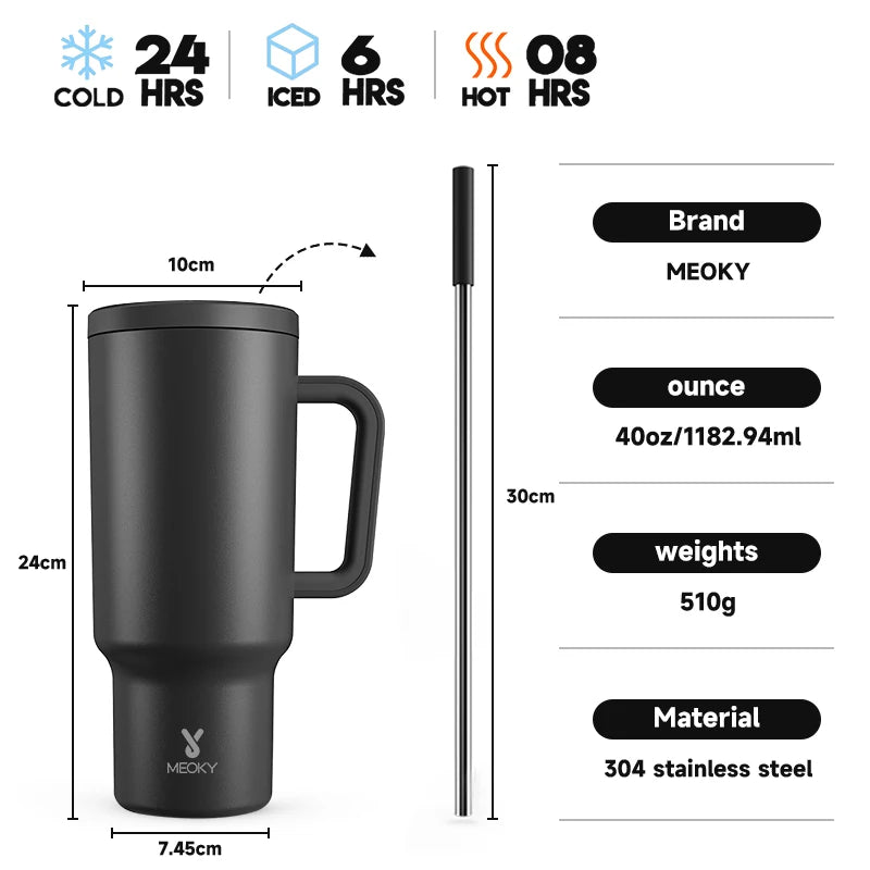 Meoky 40oz Stainless Steel Thermos