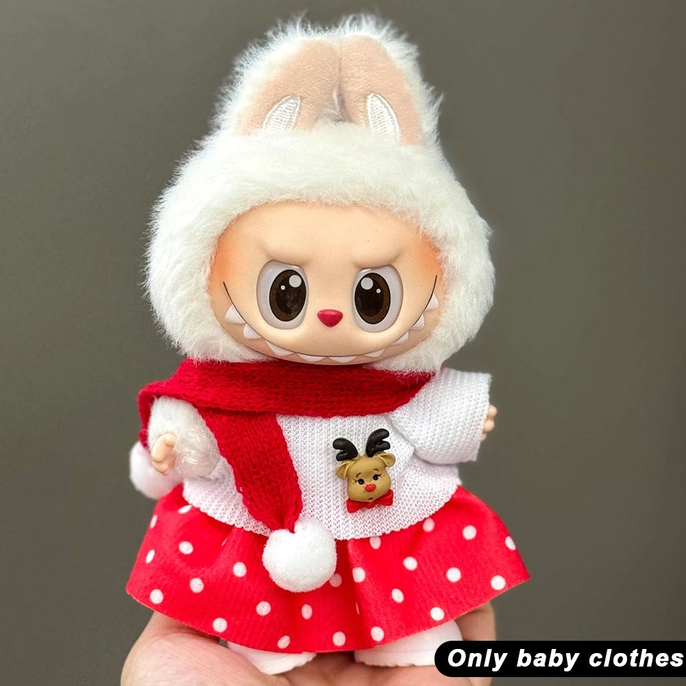 Labubu Plush Christmas Outfit Set