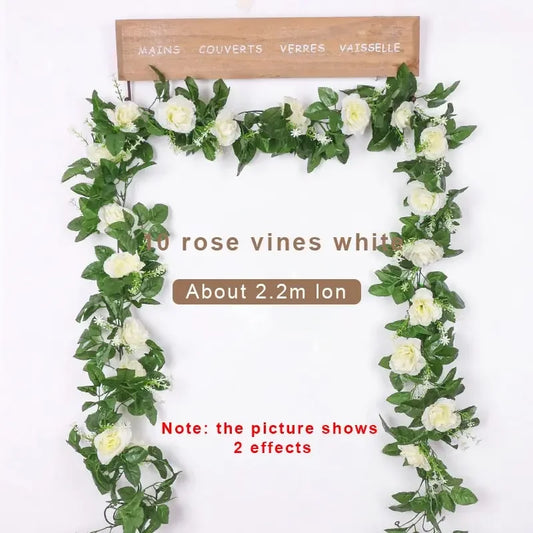 White Artificial Flower Garland