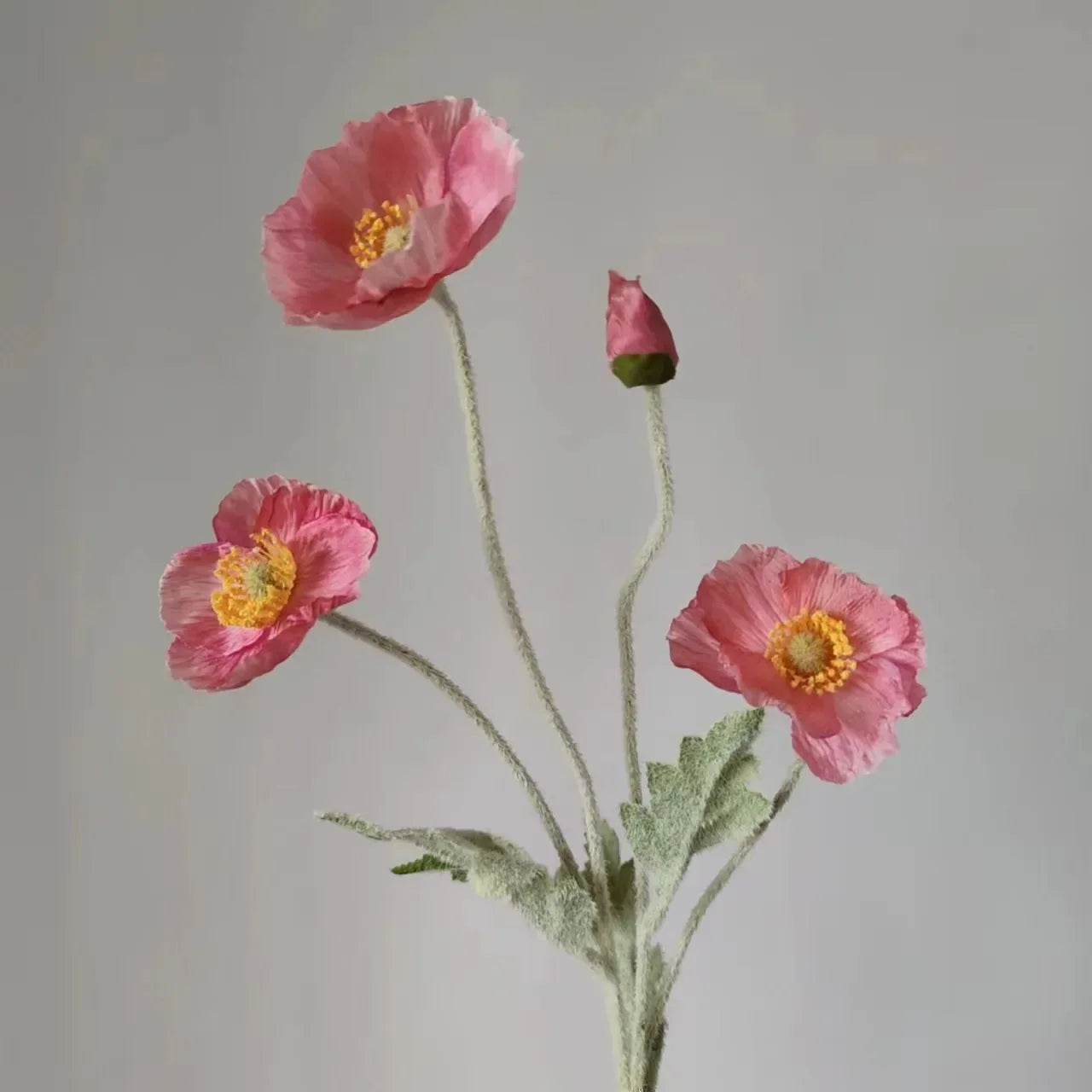 Silk Poppy Flower Stem