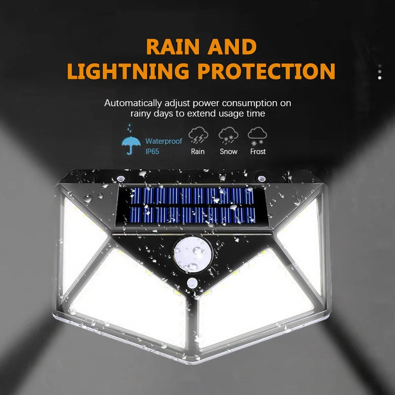 100 LED Solar Wall Light