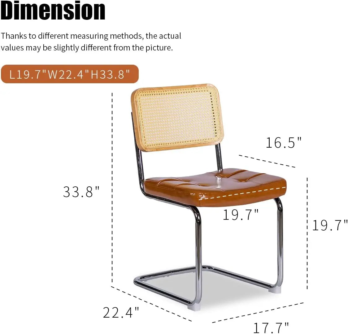 Modern Faux Leather Rattan Chairs