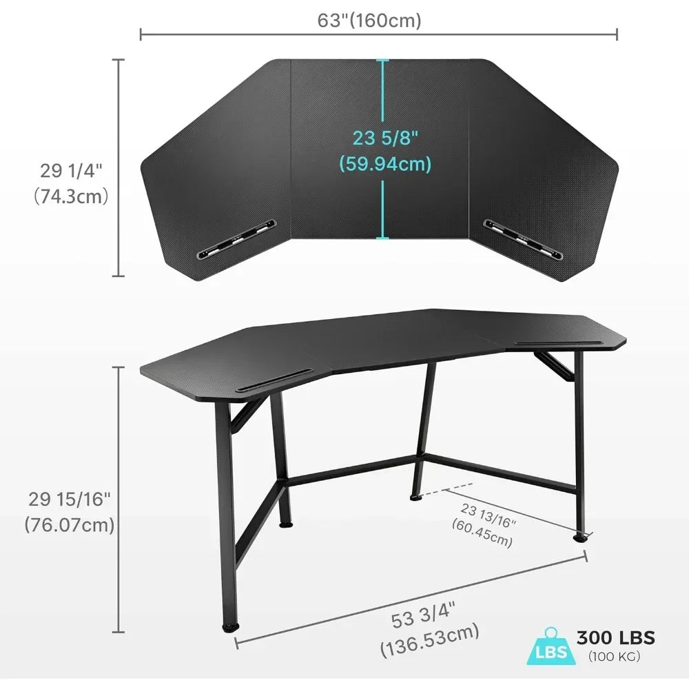 ANGDUO Wing-Shaped Ergonomic Gaming Desk