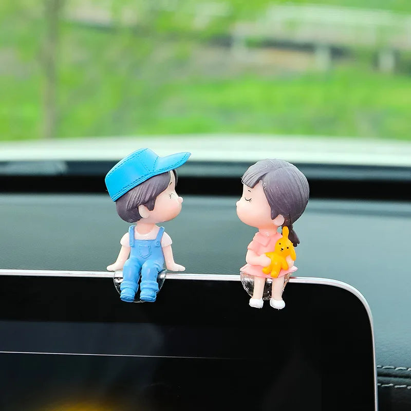 Cute Cartoon Couples Car Ornament