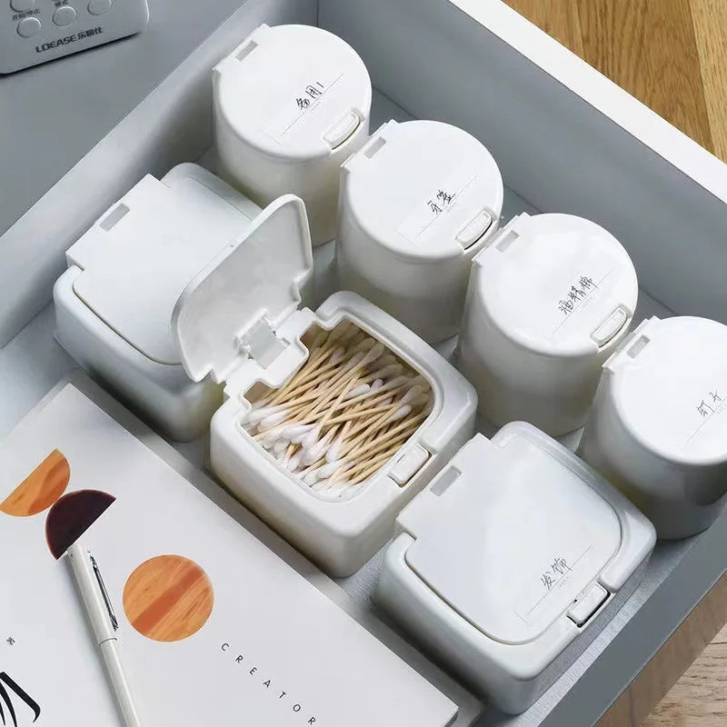 Pop-Up Cotton Swab Organizer