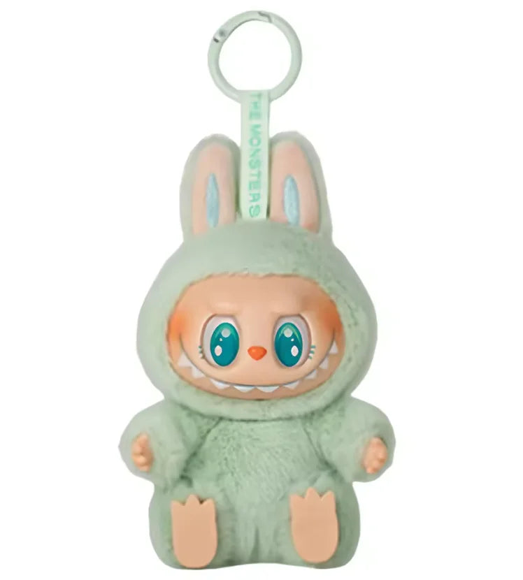 Labubu Have A Seat Flocking Keychain