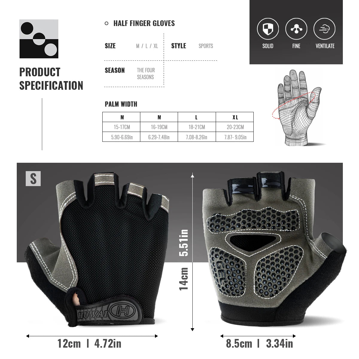 WRELS Breathable Anti-Slip Cycling Gloves