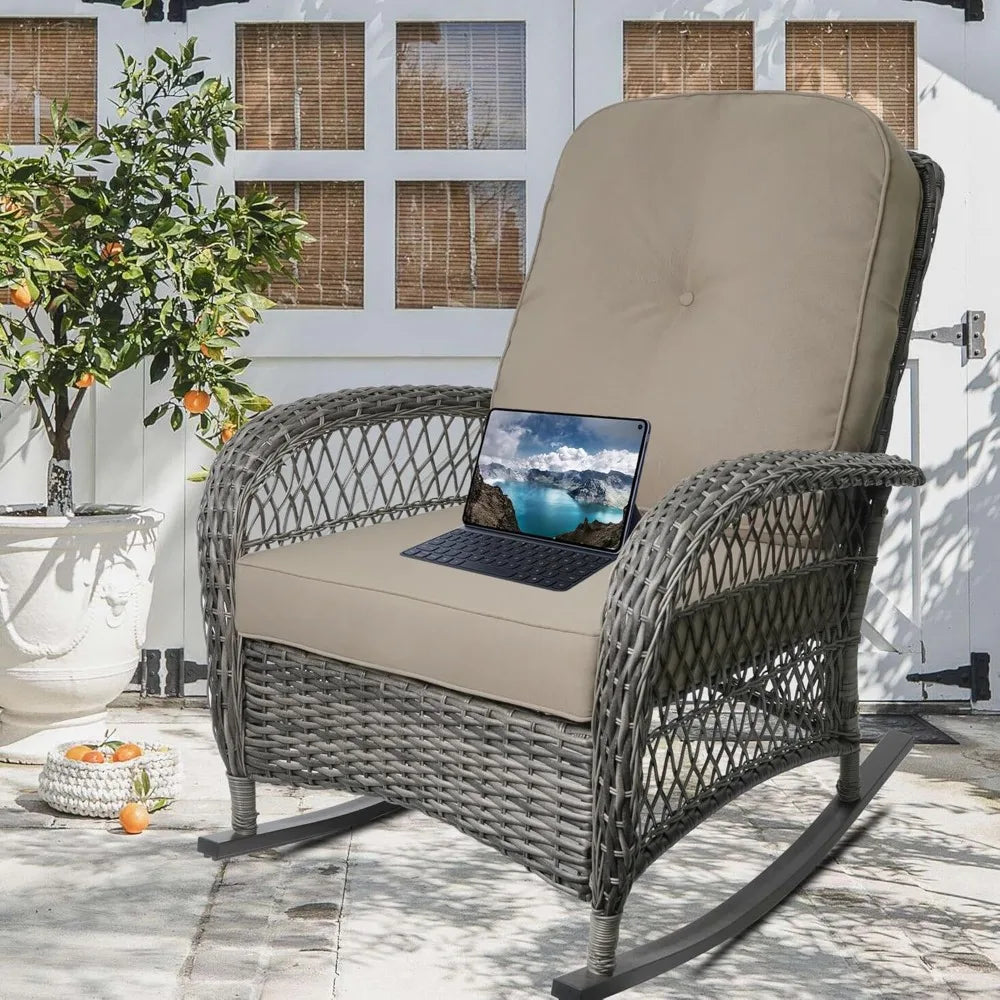 Outdoor Wicker Rocking Chair