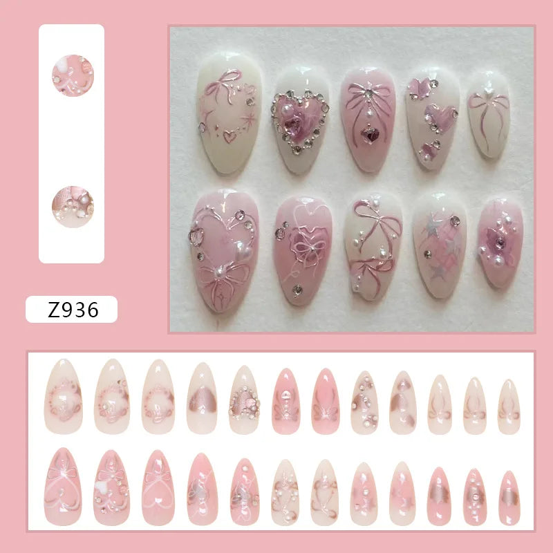 24Pcs Sweet Press-On Nail Set