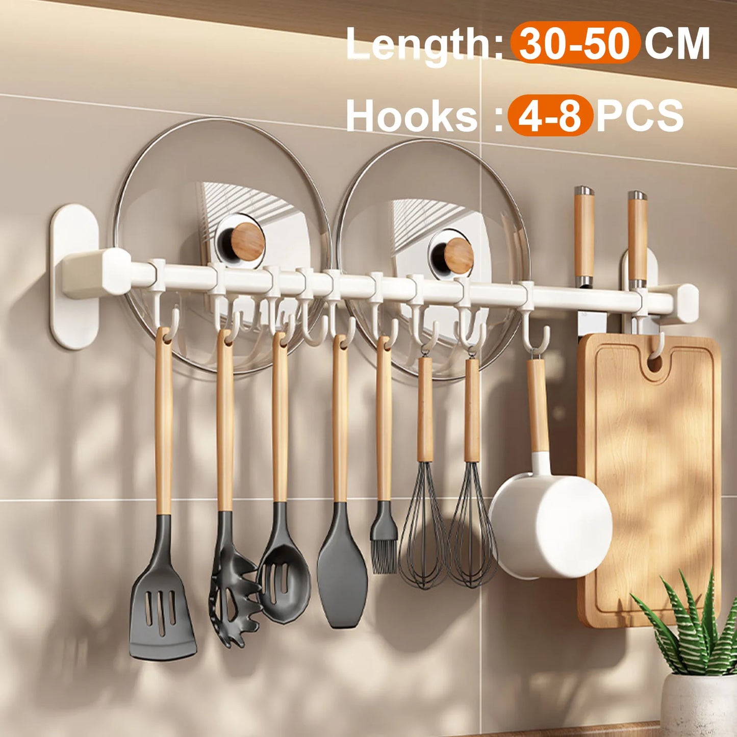 No-Punch Wall Kitchen Rack