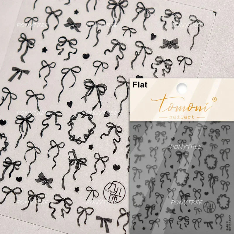 Bowknot 3D Nail Art Stickers