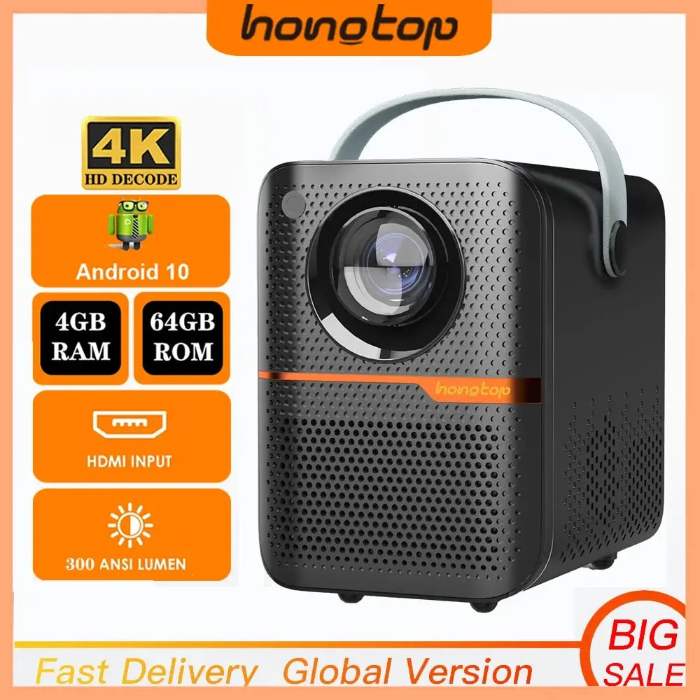 HONGTOP Mini 4K Projector
