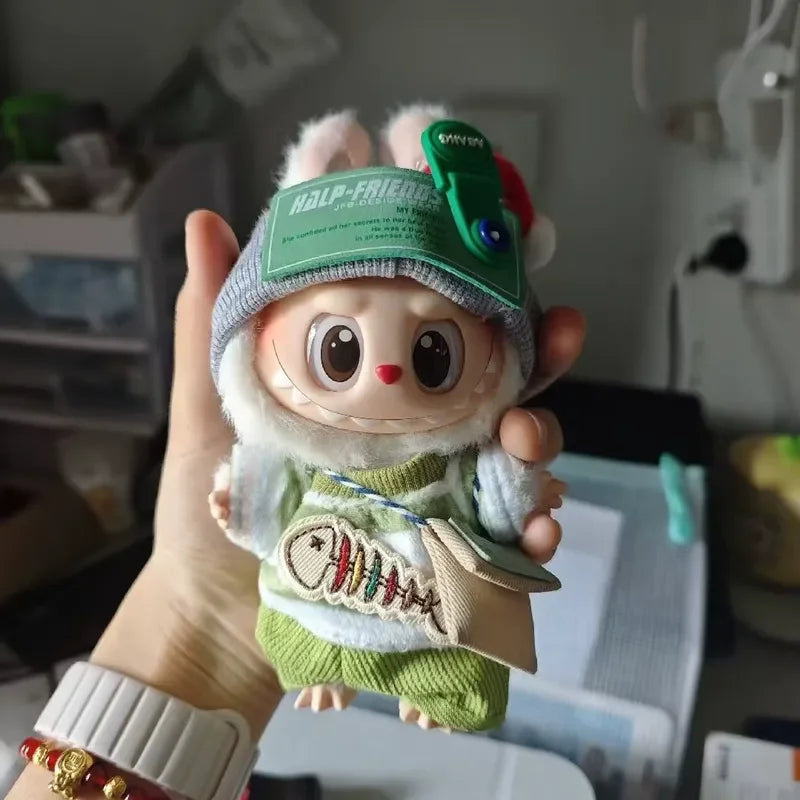 Labubu Green Fish Outfit Set