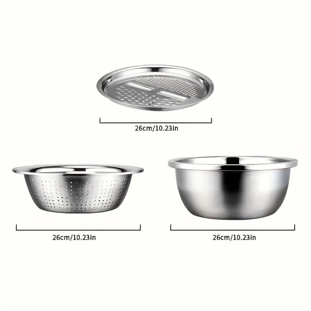 3-Piece Stainless Steel Strainer Set