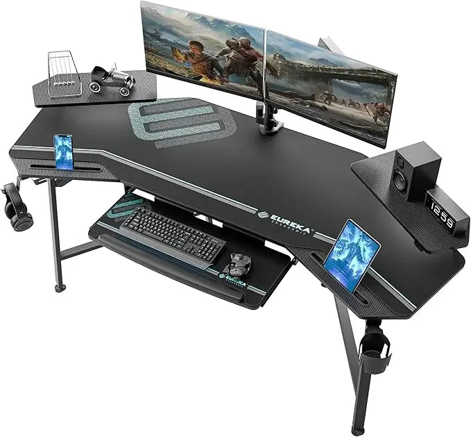 ANGDUO Wing-Shaped Ergonomic Gaming Desk