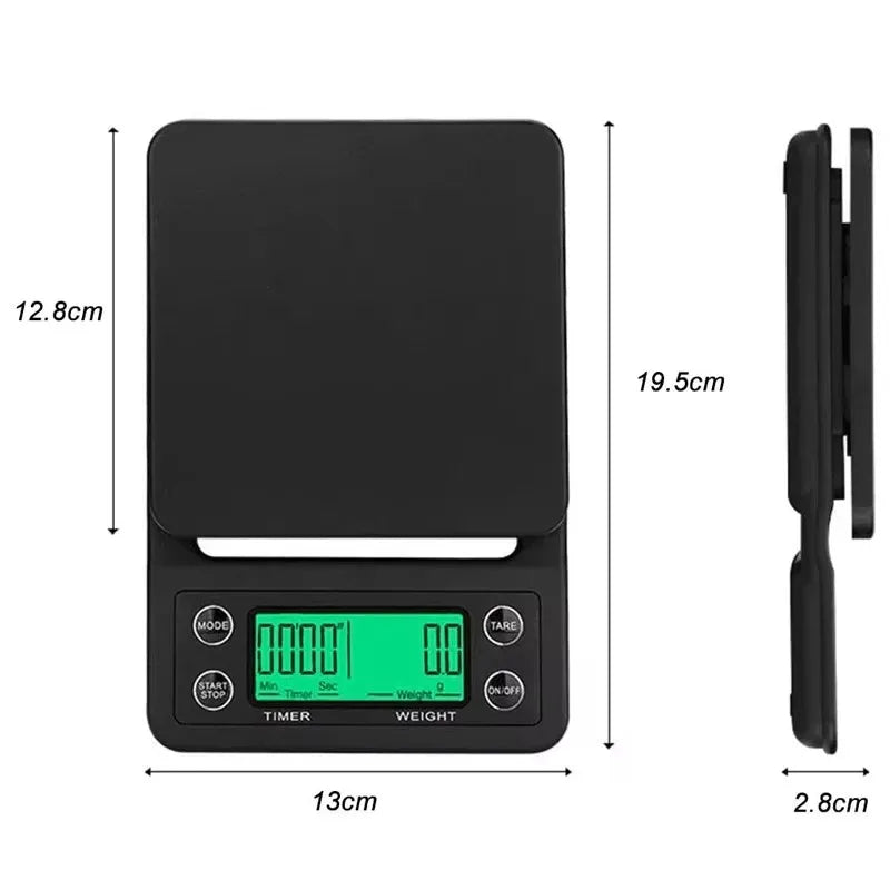 LCD Digital Coffee Scale with Timer