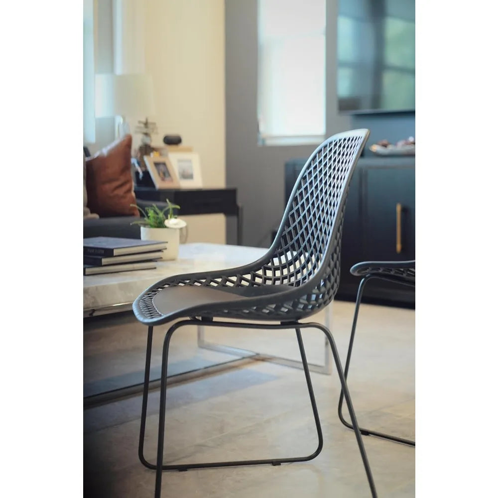 Modern Armless Shell Chair Set