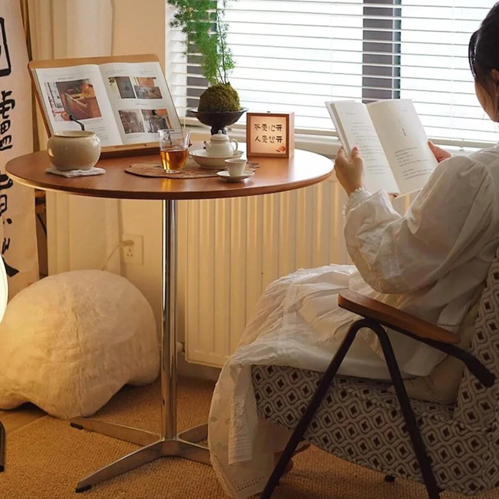 GUANGBAI Mid-Century Round Dining Table